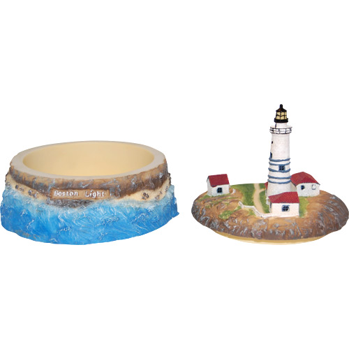 Boston Light Miniature Replica Trinket Box - 4.5H, photo-2