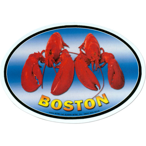 Boston Lobster Oval Magnetic Sticker - 5.25L