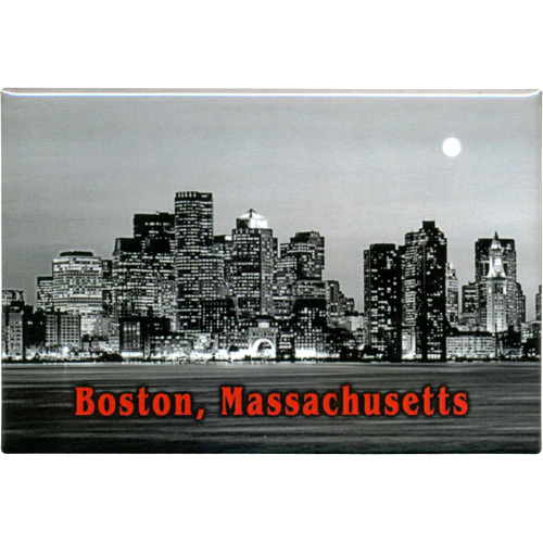 Boston City Skyline Souvenir Metal Magnet