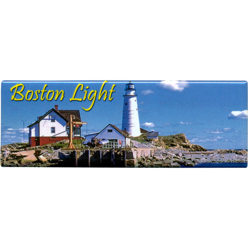 Boston Light Souvenir Metal Magnet - Panorama