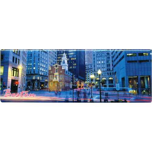Boston City Streets Souvenir Metal Magnet - Panorama
