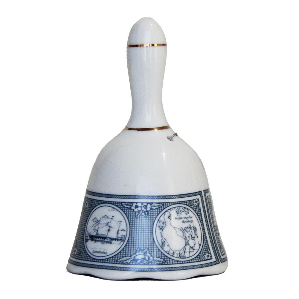 Boston Themed Dinner Bell - Delft Blue, photo-2