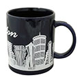 Boston Mug - Cobalt Blue with Skyline Silhouette