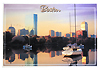 Boston Sunset Skyline Souvenir Postcard, 6x4