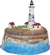 Boston Light Miniature Replica Trinket Box - 4.5H