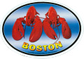 Boston Lobster Oval Magnetic Sticker - 5.25L