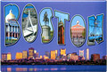 Boston Skyline Souvenir Metal Magnet