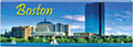 Boston Waterfront Souvenir Metal Magnet - Panorama