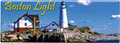 Boston Light Souvenir Metal Magnet - Panorama