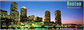Boston City Skyline Souvenir Metal Magnet - Panorama