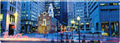 Boston City Streets Souvenir Metal Magnet - Panorama