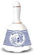 Boston Themed Dinner Bell - Delft Blue