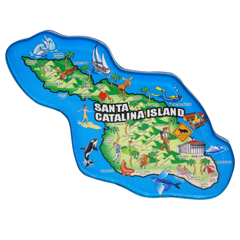 Santa Catalina Island Map Magnet