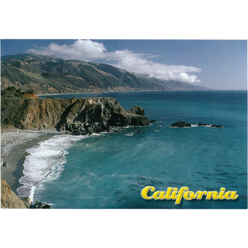 California Big Sur Coast Postcard, Large
