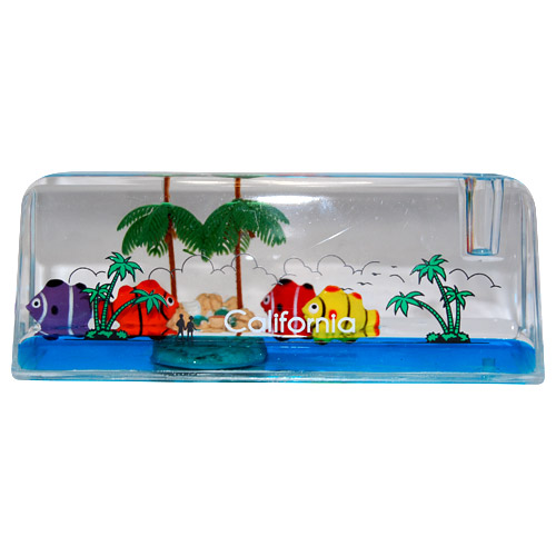 California Beach Fish, Water Globe and Pen Holder - 5.75L