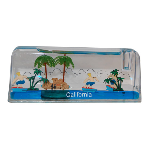 California Surfer, Water Globe and Pen Holder - 5.75L