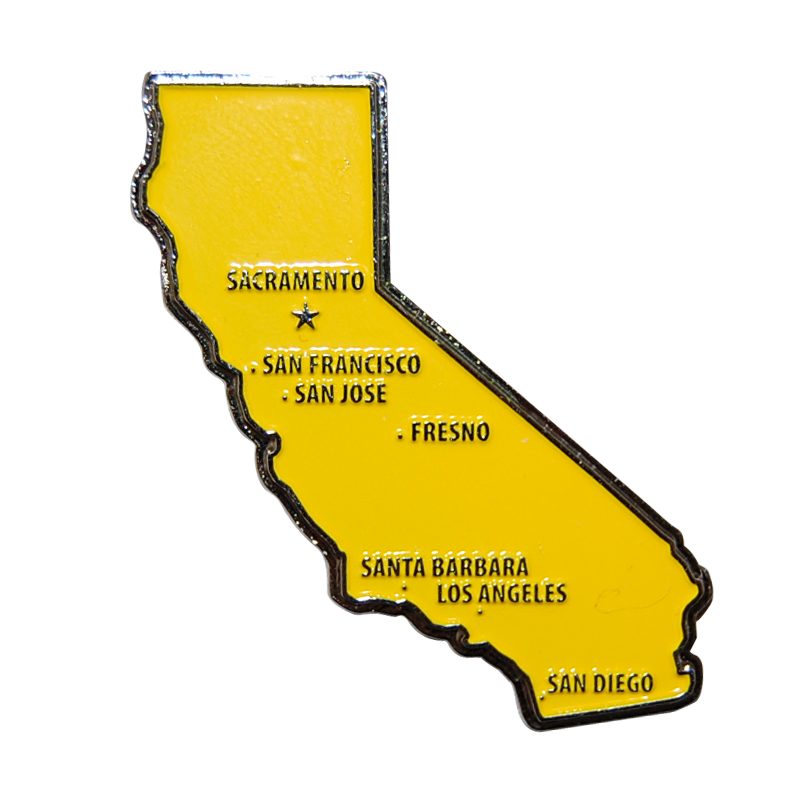 California State Fridge Magnet - Enamel