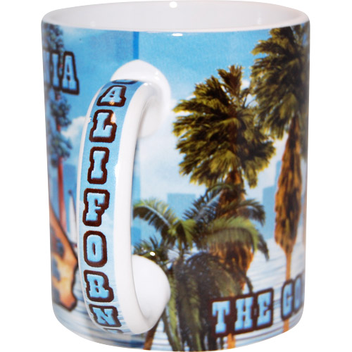 California Souvenir Mug with State Map/Tourist Attractions
