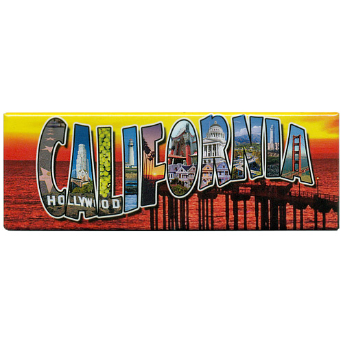 California Postcard Souvenir Magnet - Panorama