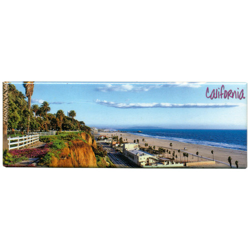 California Beach Souvenir Magnet - Panorama