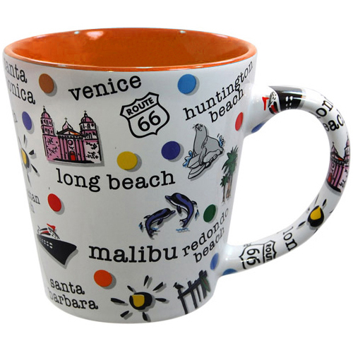 Southern California Coast Coffee Mug, Orange