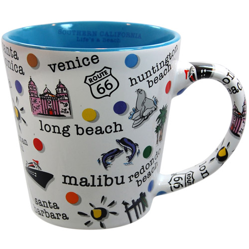 Southern California Coast Coffee Mug, Blue