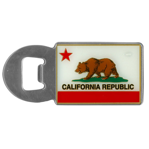 California State Flag Bottle Opener with Magnet