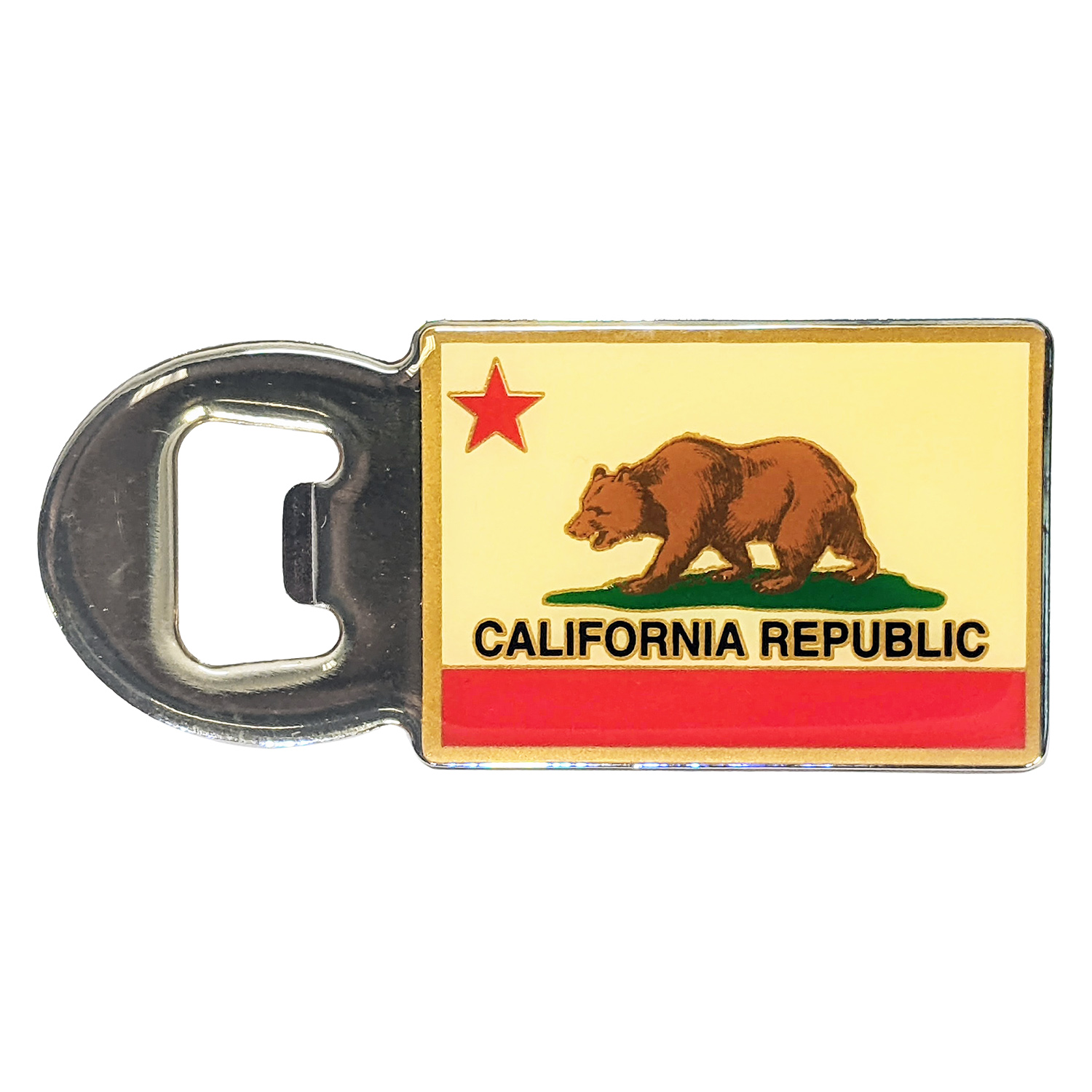 California State Flag Bottle Opener with Magnet