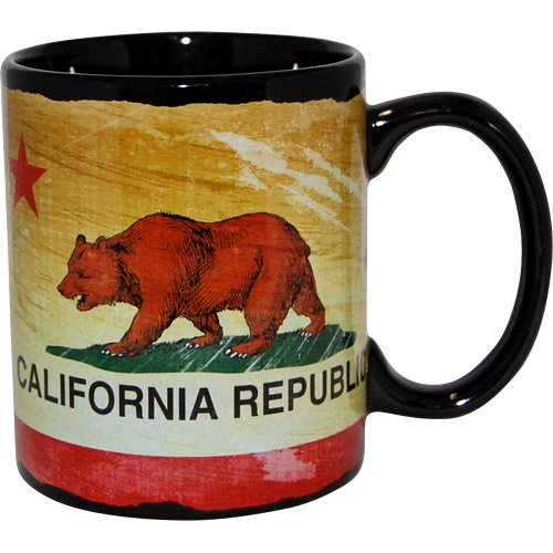 California State Flag Mug - Black