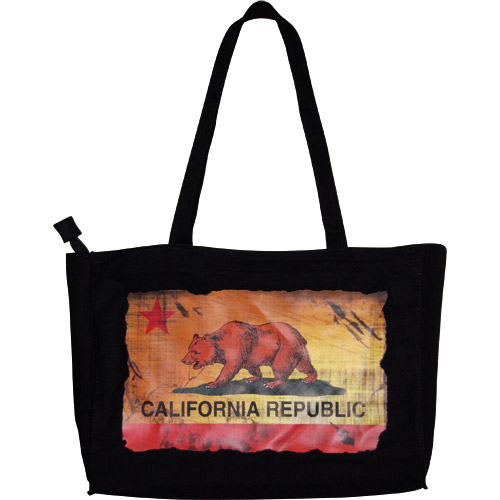 California Souvenir State Flag - Canvas Tote Bag, 14L