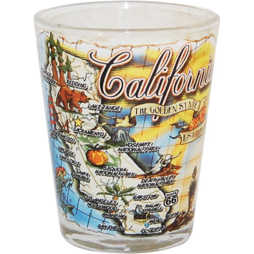 California State Map Souvenir Shot Glass