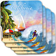 California Souvenir Coaster Set