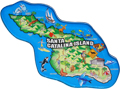 Catalina Island Map Magnet