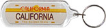 California Mini License Plate Acrylic Key Chain