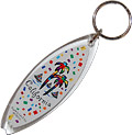 California Surf Board Acrylic Key Chain