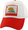 California Republic Bear Flag Baseball Cap, White