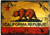 California Fridge Magnet - Distressed Bear Flag