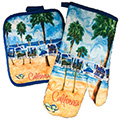 California Polaroids Pot Holder Oven Mitt Set