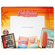 California Beach Sunset Glass Photo Frame