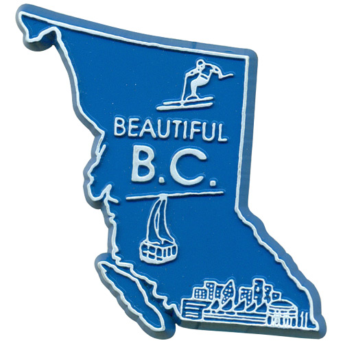 Map of British Columbia - Refrigerator Magnet, 2.5L