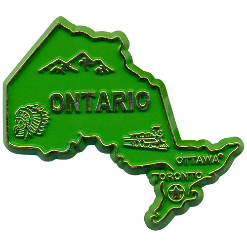 Map of Ontario - Refrigerator Magnet, 2.25