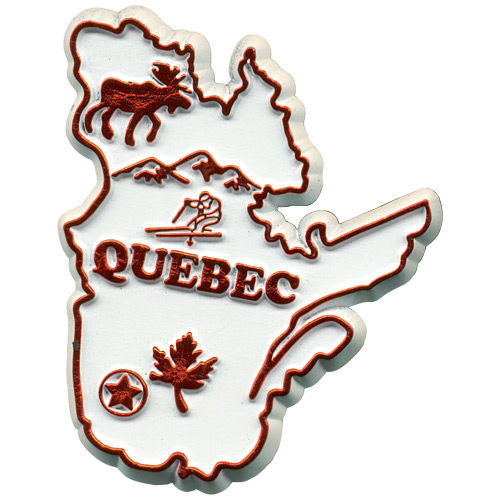 Map of Quebec - Refrigerator Magnet, 2.25L