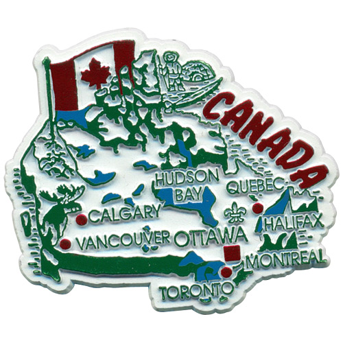 Map of Canada - Refrigerator Magnet, 2.25L