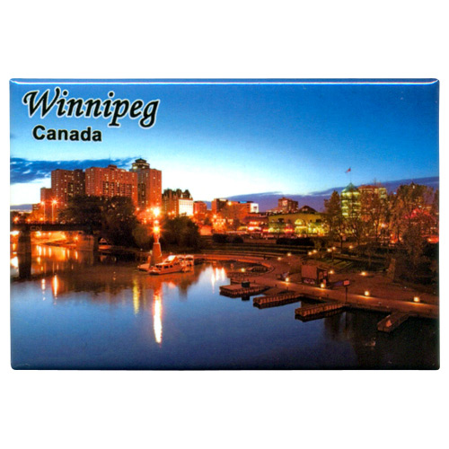 Winnipeg, Canada Souvenir Metal Magnet, 3-1/8L