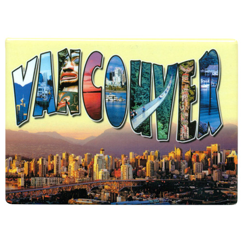 Vancouver, Canada Souvenir Metal Magnet, 3.5L