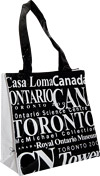 Toronto B/W Letter PVC Tote Bag - Small 8.5L