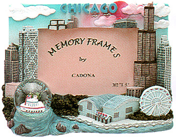 Chicago City - Picture Frame w/ Mini Snowglobe