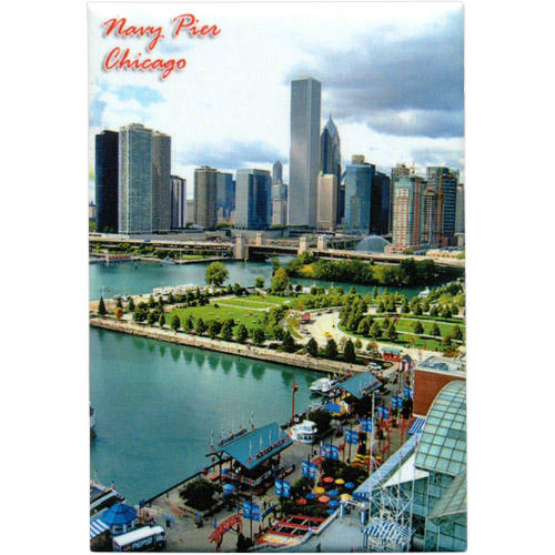 Navy Pier Photo Magnet - Metal