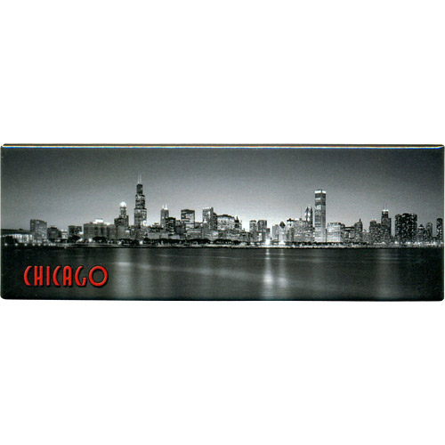 Chicago City Skyline Souvenir Metal Magnet - Panorama