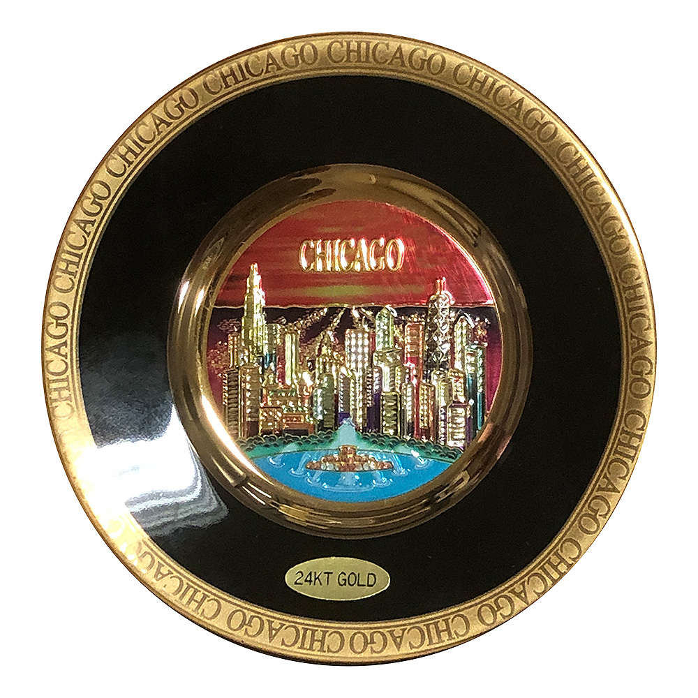 Chicago Souvenir Chokin Plate, 4D